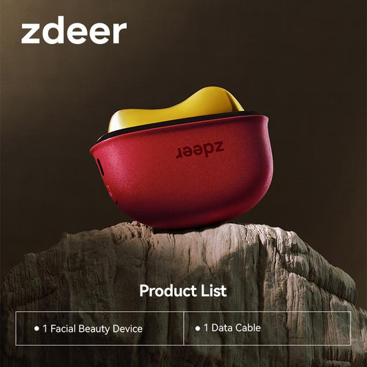 ZDEER Facial Care Device Electric Gua Sha Facial Tool, Heated Brass Face & Neck Massager with LED Red Light Therapy & Soothing Vibration, Smart Dual-Mode Design Beauty Skincare Device for Sculpting, Lifting & Relaxation