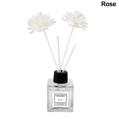 Fireless Aromatherapy Essential Oil Natural Long Lasting Air Freshener Floral Fragrance Oil with Reed Diffuser Stick for Home