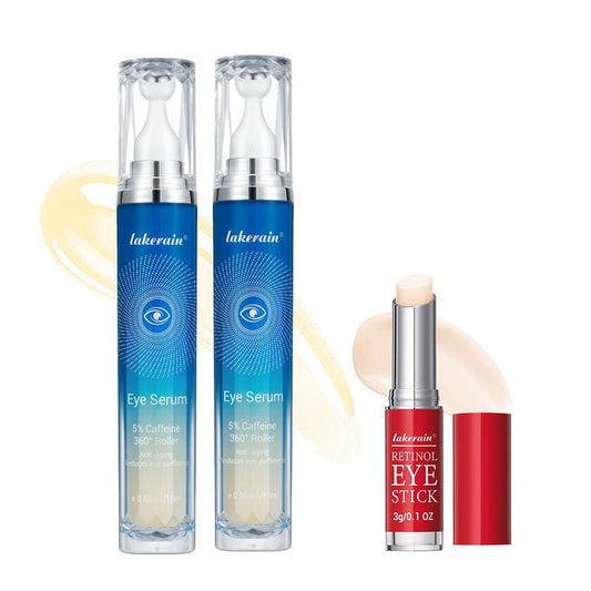 Eye Care Cream, 3 Counts/Set Roller Ball Eye Cream Serum & Retinol Serum Bar, Eye Moisturizing Serum, Make Eye Skin Look Younger, Eye Care Product, Skin Care Products, Skin Care Products