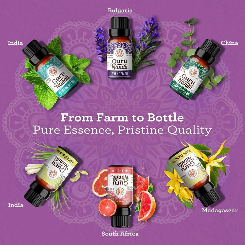 Gurunanda 6 Essential Oils Single Notes Set