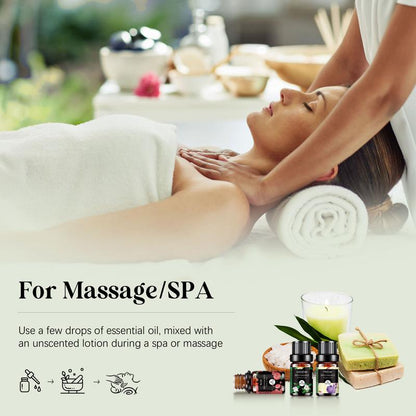 Floral Essential Oils Set - 14 Pcs Fragrance Oil for Diffusers, Aromatherapy, Candle Making - Lavender, Geranium, Rose, Jasmine, Gardenia Aromatherapy Essential Oils Kit Healthcare Healthy Therapeutic Wellness Treatment