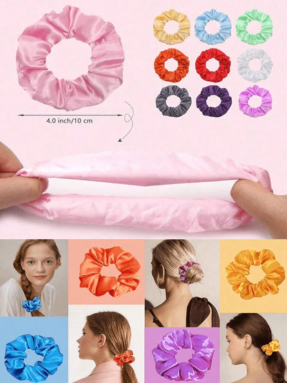 10-Pack LED Hair Scrunchies - Light Up Ponytail Holders with 3 Modes | Glow in the Dark Party & Festival Hair Accessories for Women & Girls