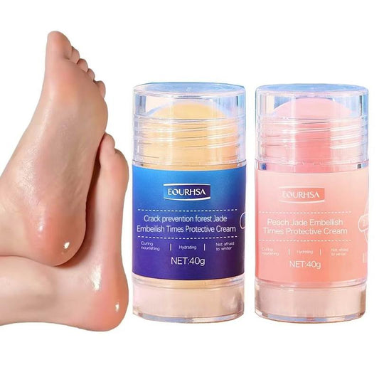 2 for 1 Anti Cracked Foot Cream, Moisturizing, Anti Crack, Softening and Nourishing Cream for Dry, Cracked Feet, Remove Dead Skin and Moisturize Dry Skin
