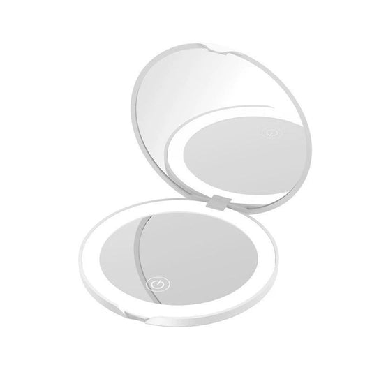 LED Makeup Mirror with Light Portable Fill-Light Mirror 3 Light Modes HD & Compact Unisex Recommended by Fashion Icons Ideal for Women'S Fashion Backstage Touch-Up Performances & Gatherings Ideal Holiday Gift for Christmas Home Decor White 4-Pack Solar