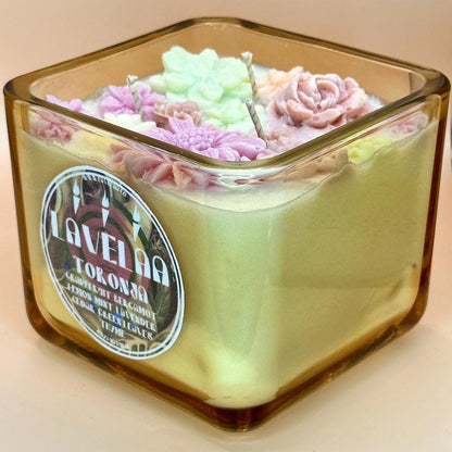 Grape Fruit Scented Coconut/Soy Candle 3-Wick Home Decor