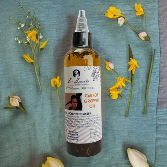 Carrot Hair Growth Oil 2Oz, Herbs, Biotin, Essential Oils for All Hair Types