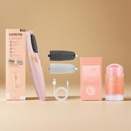 Electric Foot Callus Remover & Feet Care Cream Moisturizer - Electric Feet File and anti Cracked Feet Cream - Professional Pedi Feet Care Perfect for Dead, Hard Cracked Dry Skin, Moisturizes and Hydrates the Dry Skin Ideal Gift Manicure Nail